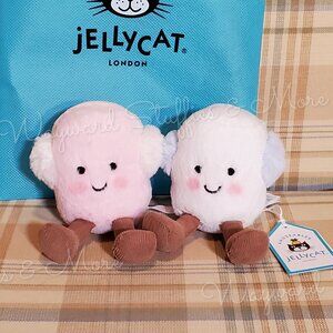 Jellycat Amuseables Toastie Pink & White Marshmallows Plush w/Dust Bag NEW